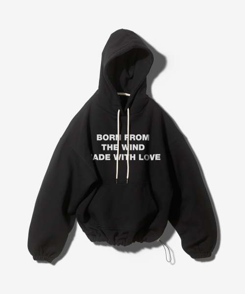 FANSHOW(ファンショー)の「(SETUP) MWL STRING HEAVY FLEECE-LINED HOODIE+PANTS - BLACK(パーカー・メンズ・ブラック・FREE)」の5枚目の写真