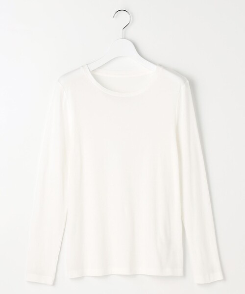 自由区(ジユウク)の「レイヤリングシアーインナー カットソー(Tシャツ/カットソー・レディース・アイボリー系/ダークブラウン系/ブラック系/サックスブルー系・46/44)」の1枚目の写真