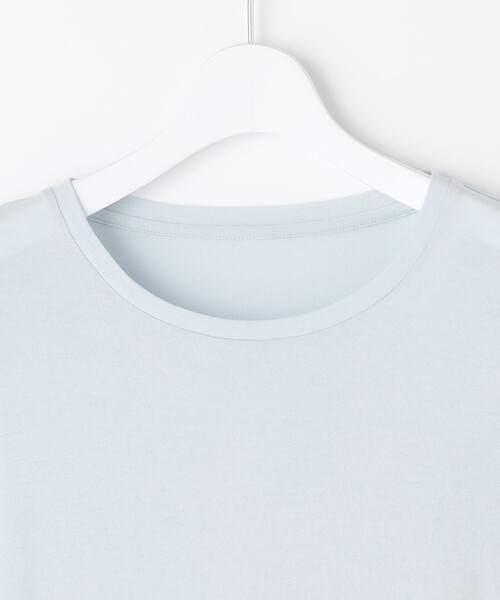 自由区(ジユウク)の「レイヤリングシアーインナー カットソー(Tシャツ/カットソー・レディース・アイボリー系/ダークブラウン系/ブラック系/サックスブルー系・46/44)」の13枚目の写真