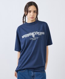 アメリカーナ　Tシャツ　青 AMERICANA｜アメリカーナのTシャツ/カットソー（ブルー・ネイビー/青色