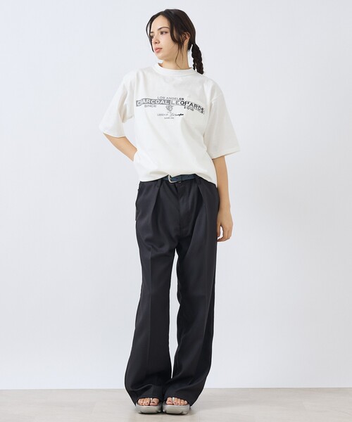 AMERICANA(アメリカーナ)の「【Americana(アメリカーナ)× ORIGINAL Charcoal(オリジナル チャコール)】 Leopards Print T/プリント」Tシャツ/ユニセックス(Tシャツ/カットソー・メンズ・ホワイト/ネイビー・M/L)」の3枚目の写真