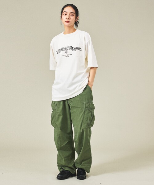 AMERICANA(アメリカーナ)の「【Americana(アメリカーナ)× ORIGINAL Charcoal(オリジナル チャコール)】 Leopards Print T/プリント」Tシャツ/ユニセックス(Tシャツ/カットソー・メンズ・ホワイト/ネイビー・M/L)」の6枚目の写真