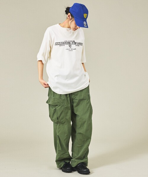 AMERICANA(アメリカーナ)の「【Americana(アメリカーナ)× ORIGINAL Charcoal(オリジナル チャコール)】 Leopards Print T/プリント」Tシャツ/ユニセックス(Tシャツ/カットソー・メンズ・ホワイト/ネイビー・M/L)」の10枚目の写真
