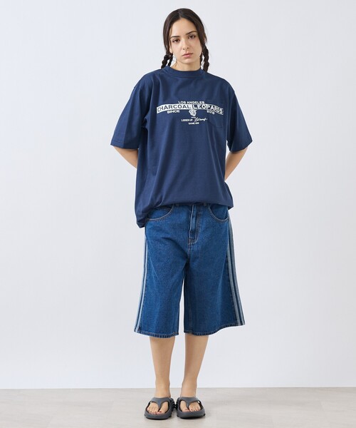 AMERICANA(アメリカーナ)の「【Americana(アメリカーナ)× ORIGINAL Charcoal(オリジナル チャコール)】 Leopards Print T/プリント」Tシャツ/ユニセックス(Tシャツ/カットソー・メンズ・ホワイト/ネイビー・M/L)」の12枚目の写真