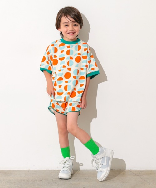 Ocean&Ground(オーシャン&グラウンド)の「Keiki POP パイピングショーツ(スウェットパンツ・キッズ・アニマル/ライトパープル/ドット・90/100/110/120/130/80)」の6枚目の写真