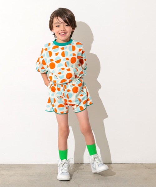 Ocean&Ground(オーシャン&グラウンド)の「Keiki POP パイピングショーツ(スウェットパンツ・キッズ・アニマル/ライトパープル/ドット・90/100/110/120/130/80)」の8枚目の写真
