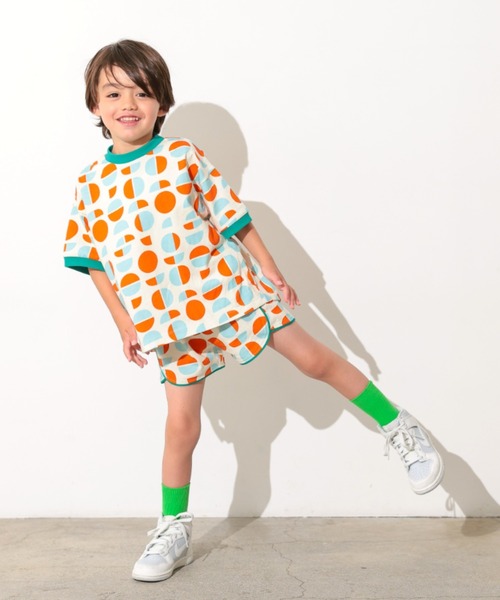 Ocean&Ground(オーシャン&グラウンド)の「Keiki POP パイピングショーツ(スウェットパンツ・キッズ・アニマル/ライトパープル/ドット・90/100/110/120/130/80)」の9枚目の写真