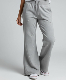 Pearl Drift Bootcut Sweat Pants (Melange Gray)