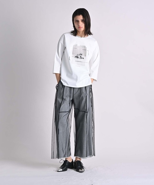 Anside（アンサイド）の「裏毛×チュールレイヤードパンツ（その他パンツ・レディース・ブラック/グレー・M）」の16枚目の写真