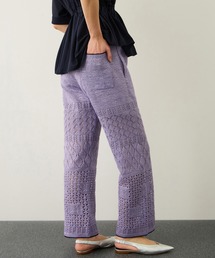 【COOHEM】SUKASHI EMBOSSED KNIT PANTS/セットアップ対応・イージーケア