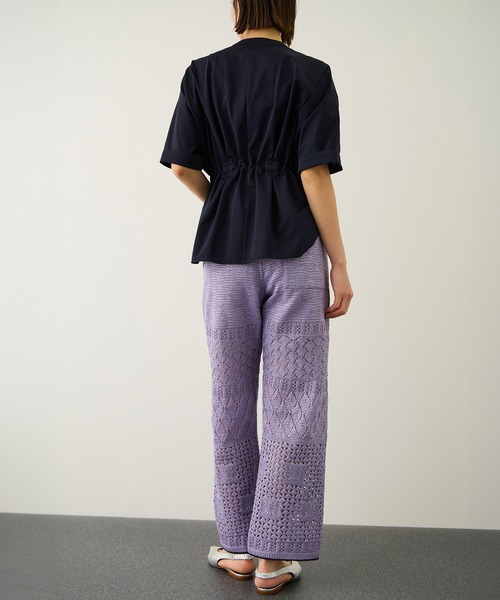Coohem(コーヘン)の「【COOHEM】SUKASHI EMBOSSED KNIT PANTS/セットアップ対応・イージーケア(その他パンツ・レディース・ラベンダー/キナリ・FREE)」の11枚目の写真