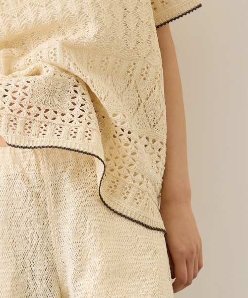 Coohem(コーヘン)の「【COOHEM】SUKASHI EMBOSSED KNIT PANTS/セットアップ対応・イージーケア(その他パンツ・レディース・ラベンダー/キナリ・FREE)」の22枚目の写真