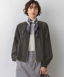 2WAYストレッチタフタ ギャザーブルゾン