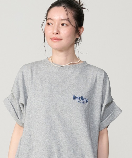 KRIFF MAYER Lady's Collection(クリフメイヤーレディースコレクション)の「【汗染み防止・撥水防汚・速乾・接触冷感】ウェットプロテクト刺繍チュニック(Tシャツ/カットソー・レディース・オフホワイト/グレー/ブラック/ブラウン/カラフル・MEDIUM/LARGE)」の20枚目の写真