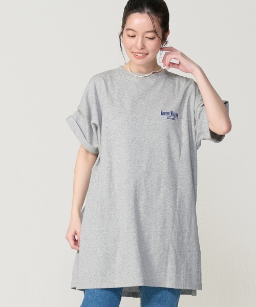 KRIFF MAYER Lady's Collection(クリフメイヤーレディースコレクション)の「【汗染み防止・撥水防汚・速乾・接触冷感】ウェットプロテクト刺繍チュニック(Tシャツ/カットソー・レディース・オフホワイト/グレー/ブラック/ブラウン/カラフル・MEDIUM/LARGE)」の18枚目の写真
