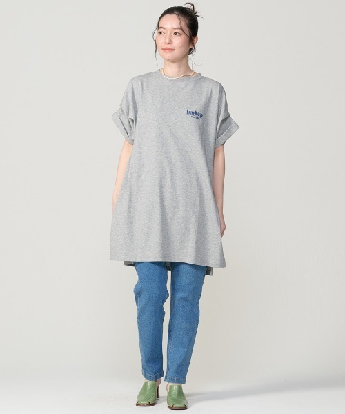 KRIFF MAYER Lady's Collection(クリフメイヤーレディースコレクション)の「【汗染み防止・撥水防汚・速乾・接触冷感】ウェットプロテクト刺繍チュニック(Tシャツ/カットソー・レディース・オフホワイト/グレー/ブラック/ブラウン/カラフル・MEDIUM/LARGE)」の16枚目の写真