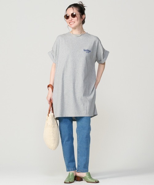 KRIFF MAYER Lady's Collection(クリフメイヤーレディースコレクション)の「【汗染み防止・撥水防汚・速乾・接触冷感】ウェットプロテクト刺繍チュニック(Tシャツ/カットソー・レディース・オフホワイト/グレー/ブラック/ブラウン/カラフル・MEDIUM/LARGE)」の14枚目の写真