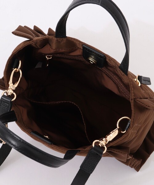 NOLLEY’S（ノーリーズ）の「【nolnol/ノルノル】ナイロンフリルミニトートバッグ（ショルダーバッグ・レディース・ブラウン/ブラック・FREE）」の15枚目の写真