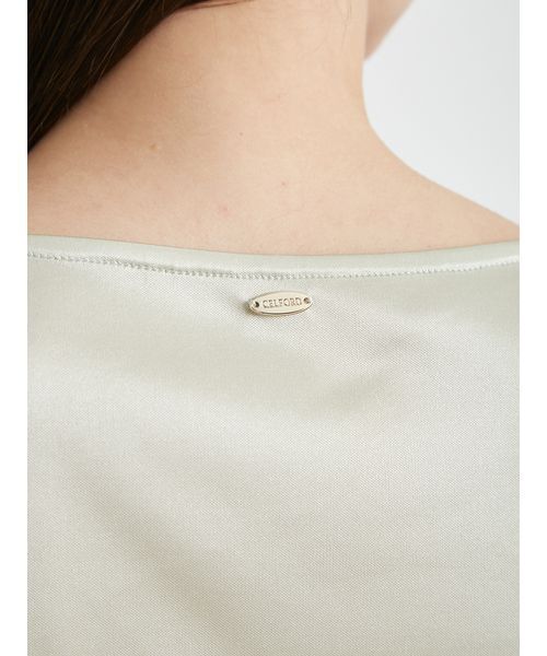 CELFORD(セルフォード)の「【洗える】カシュクールグロッシーカットトップス(Tシャツ/カットソー・レディース・ミント/アイボリー・F)」の8枚目の写真