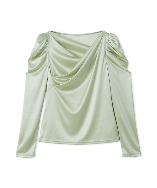 CELFORD(セルフォード)の「【洗える】カシュクールグロッシーカットトップス(Tシャツ/カットソー・レディース・ミント/アイボリー・F)」の13枚目の写真