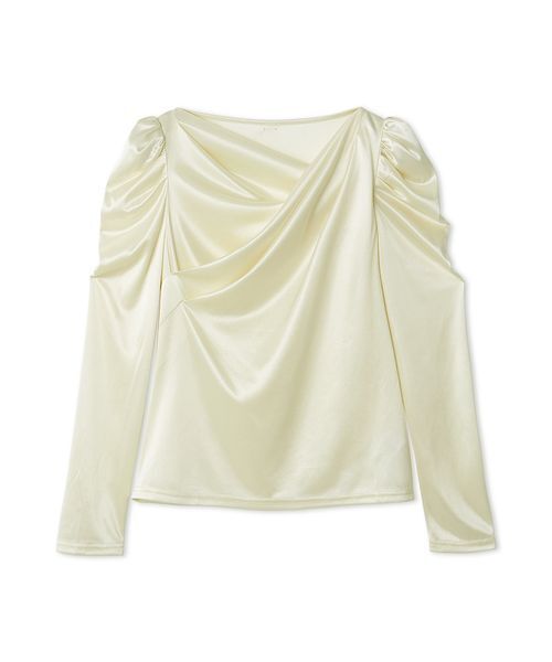 CELFORD(セルフォード)の「【洗える】カシュクールグロッシーカットトップス(Tシャツ/カットソー・レディース・ミント/アイボリー・F)」の14枚目の写真