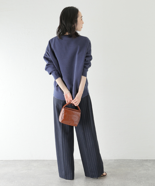 journal standard L'essage（ジャーナルスタンダードレサージュ）の「(FOCUS ON)フロッキーロゴスウェット（Tシャツ/カットソー・レディース・チャコールグレー/ベージュ/ネイビー・FREE）」の10枚目の写真