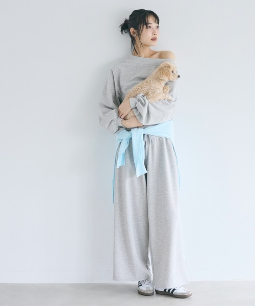 coca(coca)(コカ)の「裏毛スウェットワイドパンツ(その他パンツ・レディース・グレー/チャコール・S/M/L)」の11枚目の写真