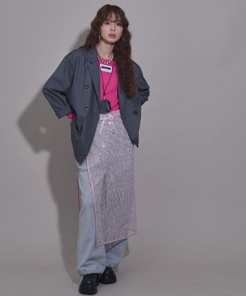 bohmal（ボマール）の「スパンコール大判スカーフ（バンダナ/スカーフ・レディース・ホワイト/ブラック/ピンク・FREE）」の4枚目の写真