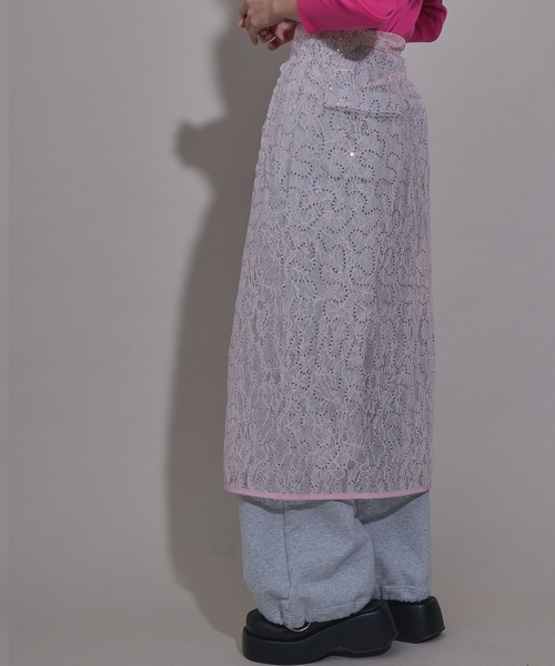 bohmal（ボマール）の「スパンコール大判スカーフ（バンダナ/スカーフ・レディース・ホワイト/ブラック/ピンク・FREE）」の10枚目の写真