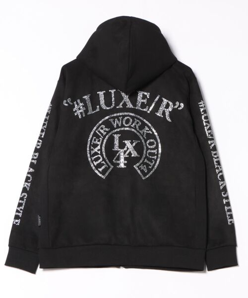 LUXE/R GOLF（ラグジュ ゴルフ）の「(RM)【LUXE/R GOLF】ポリエステル スウェード ファスナー ジップパーカー（パーカー・メンズ・ベージュ系/グリーン系/ブラック・X-LARGE/LARGE/MEDIUM）」の10枚目の写真