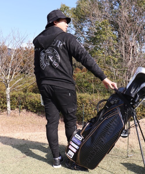 LUXE/R GOLF（ラグジュ ゴルフ）の「(RM)【LUXE/R GOLF】ポリエステル スウェード ファスナー ジップパーカー（パーカー・メンズ・ベージュ系/グリーン系/ブラック・X-LARGE/LARGE/MEDIUM）」の8枚目の写真