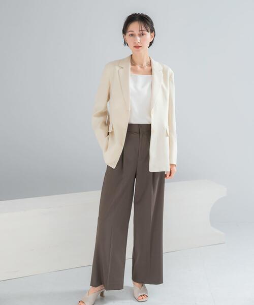 URBAN RESEARCH ROSSO WOMEN(アーバンリサーチ ロッソ)の「リネンライクシングルテーラードジャケット(その他アウター・レディース・イエロー/ベージュ・FREE)」の8枚目の写真