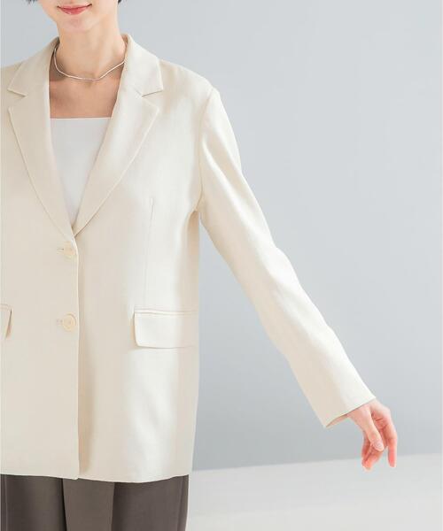URBAN RESEARCH ROSSO WOMEN(アーバンリサーチ ロッソ)の「リネンライクシングルテーラードジャケット(その他アウター・レディース・イエロー/ベージュ・FREE)」の16枚目の写真