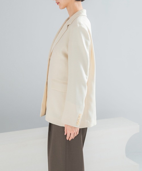 URBAN RESEARCH ROSSO WOMEN（アーバンリサーチ　ロッソ）の「リネンライクシングルテーラードジャケット（その他アウター・レディース・イエロー/ベージュ・FREE）」の15枚目の写真