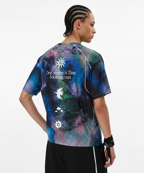 BUTTON SEOUL(ボタンソウル)の「タイダイショートスリーブTシャツ(ブルー)(Tシャツ/カットソー・メンズ・その他・M(48)/L(50)/XL)」の4枚目の写真