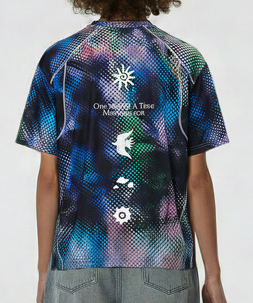 BUTTON SEOUL(ボタンソウル)の「タイダイショートスリーブTシャツ(ブルー)(Tシャツ/カットソー・メンズ・その他・M(48)/L(50)/XL)」の6枚目の写真
