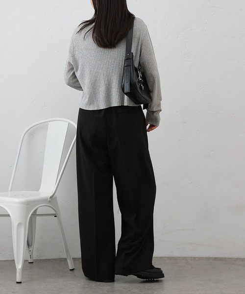 COLONY 2139(コロニートゥーワンスリーナイン)の「テックリネンストレートパンツ(その他パンツ・レディース・ブラウン/ブラック/グレイッシュベージュ・SMALL/MEDIUM)」の21枚目の写真