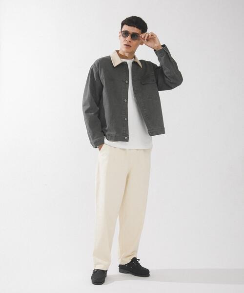 URBAN RESEARCH Sonny Label（アーバンリサーチサニーレーベル）の「ウォッシュドツイル襟切替ジャケット（ブルゾン・メンズ・ベージュ/チャコールグレー/アイボリー・LARGE/MEDIUM）」の19枚目の写真