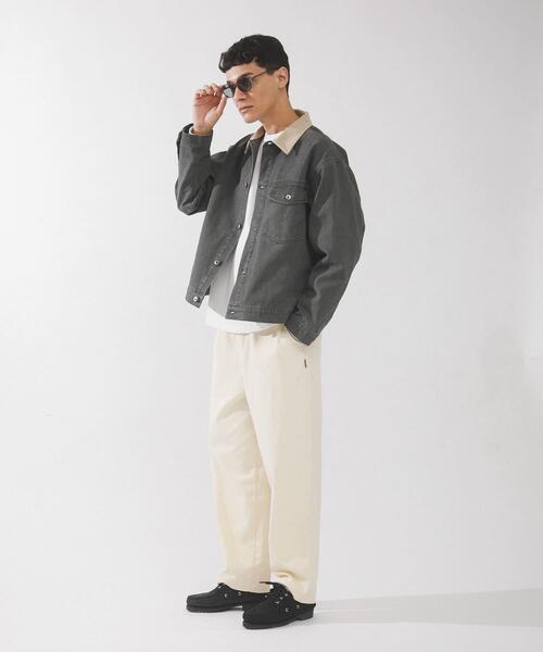 URBAN RESEARCH Sonny Label（アーバンリサーチサニーレーベル）の「ウォッシュドツイル襟切替ジャケット（ブルゾン・メンズ・ベージュ/チャコールグレー/アイボリー・LARGE/MEDIUM）」の20枚目の写真