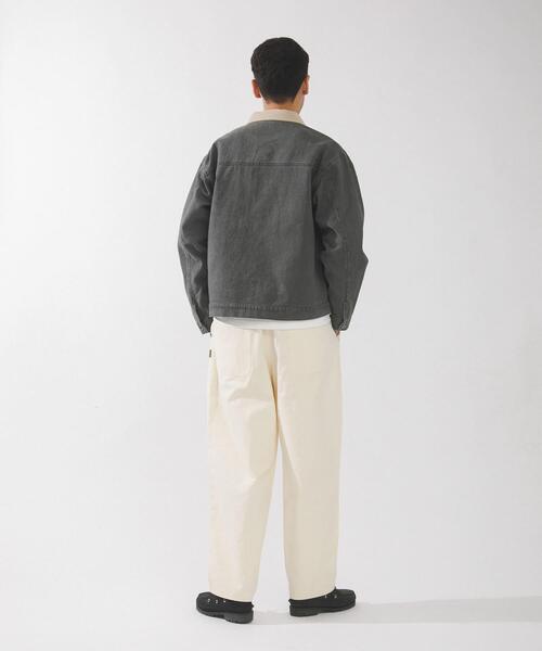 URBAN RESEARCH Sonny Label（アーバンリサーチサニーレーベル）の「ウォッシュドツイル襟切替ジャケット（ブルゾン・メンズ・ベージュ/チャコールグレー/アイボリー・LARGE/MEDIUM）」の21枚目の写真