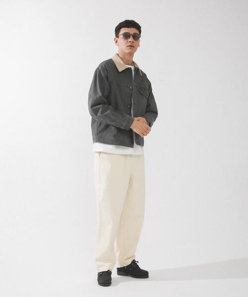 URBAN RESEARCH Sonny Label（アーバンリサーチサニーレーベル）の「ウォッシュドツイル襟切替ジャケット（ブルゾン・メンズ・ベージュ/チャコールグレー/アイボリー・LARGE/MEDIUM）」の22枚目の写真