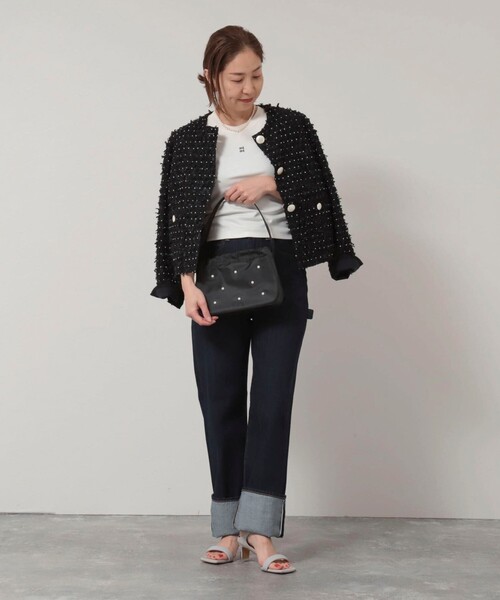 NOLLEY’S（ノーリーズ）の「【nolnol/ノルノル】タフタパールバッグ（ハンドバッグ・レディース・ブラック・FREE）」の4枚目の写真