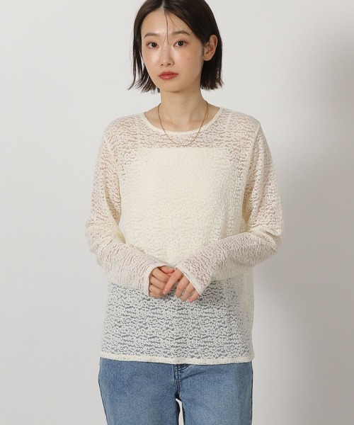 LAKOLE（ラコレ）の「レースプルオーバー長袖 / 660015（Tシャツ/カットソー・レディース・グレー/ブラック/アイボリー・FREE）」の18枚目の写真