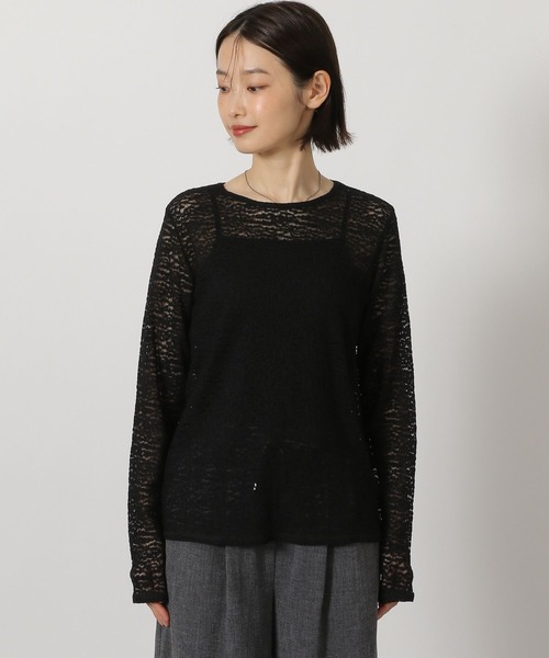 LAKOLE（ラコレ）の「レースプルオーバー長袖 / 660015（Tシャツ/カットソー・レディース・グレー/ブラック/アイボリー・FREE）」の22枚目の写真