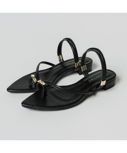 carino（カリーノ）の「トングサンダル（サンダル・レディース・ブラック/ダークブラウン/シルバー系その他/ライトブルー・S/LL/M/L）」の2枚目の写真