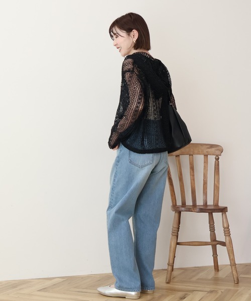 AMERICAN HOLIC（アメリカンホリック）の「幾何学レースフードシャツ（シャツ/ブラウス・レディース・ライトグリーン/ブラウン/ブラック/オフホワイト・L/M）」の16枚目の写真