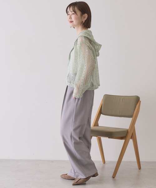 AMERICAN HOLIC（アメリカンホリック）の「幾何学レースフードシャツ（シャツ/ブラウス・レディース・ライトグリーン/ブラウン/ブラック/オフホワイト・L/M）」の12枚目の写真