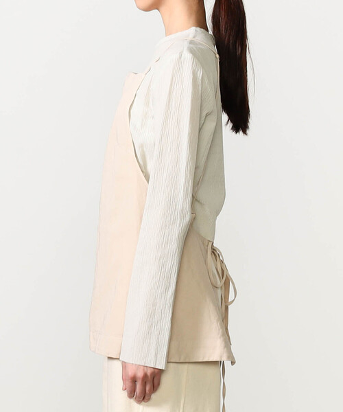 UNFIL（アンフィル）の「UNFIL | コットンリネン キャミソール WOMEN（シャツ/ブラウス・レディース・ブルー/ベージュ/ブラウン・1）」の11枚目の写真