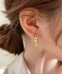 カット デザイン フープ ピアス