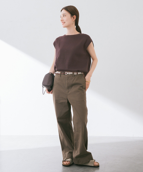 FRAMeWORK(フレームワーク)の「≪一部カラーWEB限定 / 追加≫OVER SIZED CHINO パンツ 2(チノパンツ・レディース・ベージュ/ブラウン/ホワイト・40/38/36)」の16枚目の写真